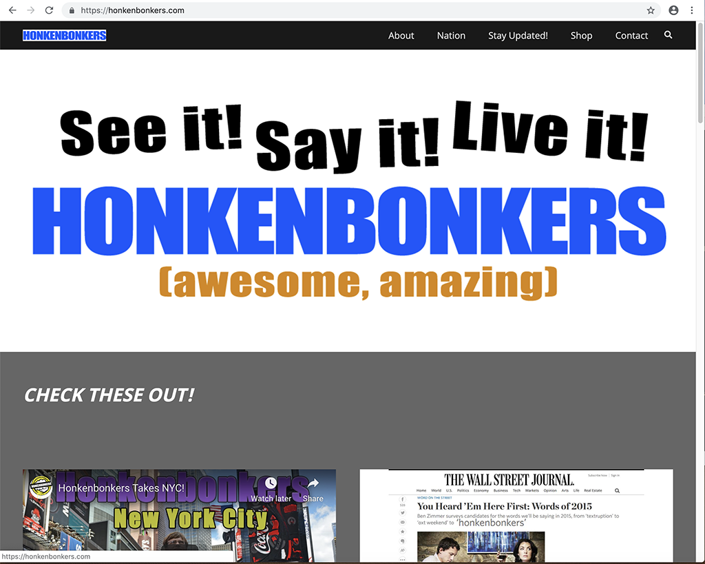 honkenbonkers.com Screenshot
